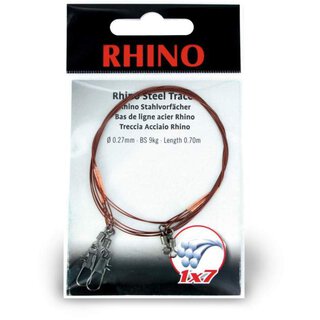 0,27mm Rhino Stahlvorfach 1x7 0,5m 9kg 2
