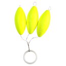 Trout Piloten oval gelb 15mm Inh.3 Stk.