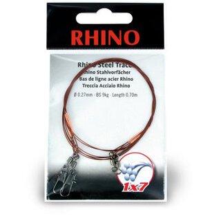 0,27mm Rhino Stahlvorfach 1x7 0,3m 9kg 2