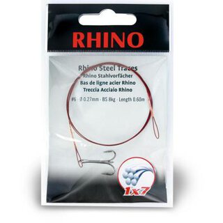 #6 Rhino Stahlvorfach 1x7 8kg 0,27mm 1 S