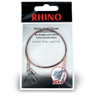 0,42mm Rhino Stahlvorfach 7x7 0,5m 12kg