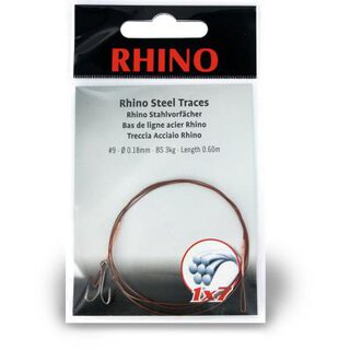 #9 Rhino Stahlvorfach 1x7 3kg 0,18mm 1 S