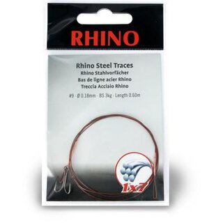 #7 Rhino Stahlvorfach 1x7 5kg 0,21mm 1 S