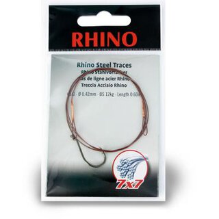 #2 Rhino Stahlvorfach 7x7 8kg 0,38mm 1 S