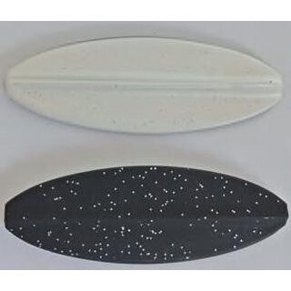 Durchlaufblinker 3,5 g schwarz-glitter / wei