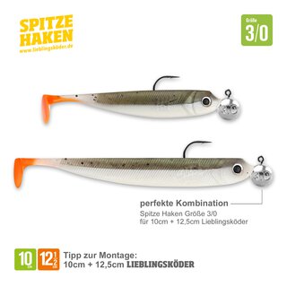 Spitze Haken Gr. 3/0  12 gr.