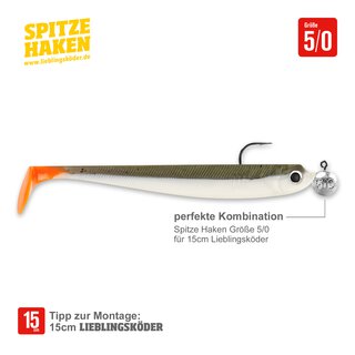 Spitze Haken Gr. 5/0 14 gr.