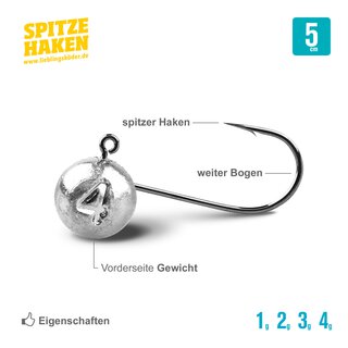 Spitze Haken Gr. 1,  Mixpaket See