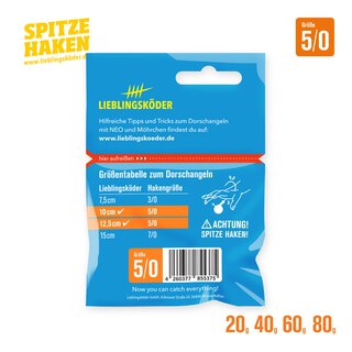 Spitze Haken Mixpaket Gr. 5/0 Neo 60 gr.