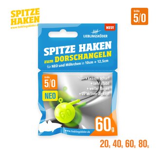 Spitze Haken Mixpaket Gr. 5/0 Neo 80 gr.