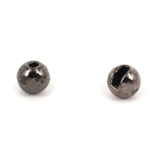 Tungsten Kopfperlen geschlitzt Schwarz Nickel 4,0 mm