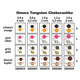 FTM Omura Tungsten Cheburashka 0,6 g blutrot-kupfer
