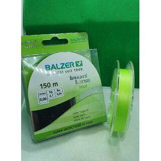 Balzer Iron Line Trout Super Micro Pure PE Fibre 150 m gelb 0,04 mm, 2,8 kg