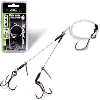 #6 QUANTUM MR. PIKE GHOST TRACES TWIN HOOK-RELEASE-RIG WEISS 50CM