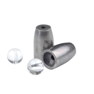 Stainless Steel Bullet Sinkers + Glass Beads 10,6 g