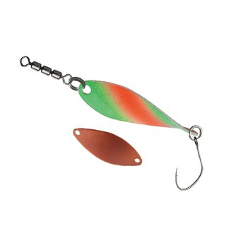 Rotor Spoon Slow Action 2,3 g orange grün kupfer