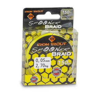 Iron Trout Spooner Braid 0,05 mm Yellow 150m Tragkraft 2,70 Kg