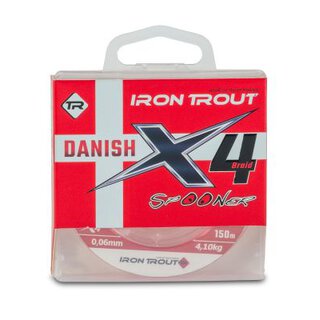Iron Trout Danish X4 Spooner Braid 0,05 mm 150m Tragkraft 2,90 Kg